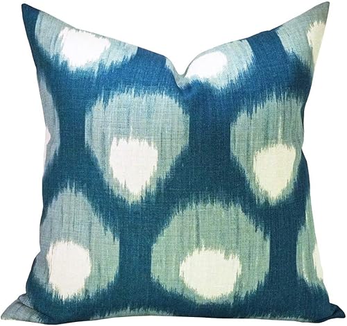 MangGou Bukhara - Funda de cojín en color azul, estilo chinoiserie, funda de cojín decorativa para el hogar, para sofá, silla