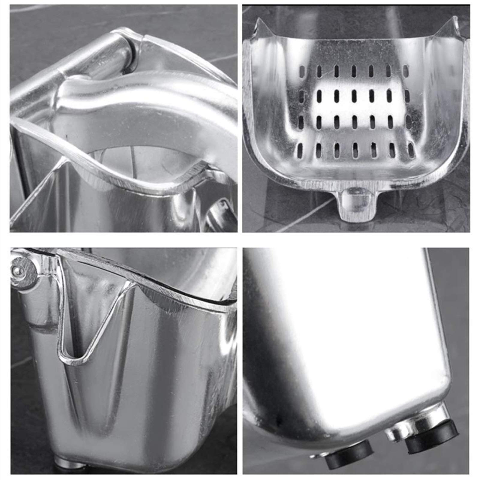 Manuelles Entsafter Hand Squeezer Handheld Heavy Duty Press Citrus Juicer Zitrone Lime Orange Apfelsaft Limonade Cocktailsaft (Color : Bright Silver)