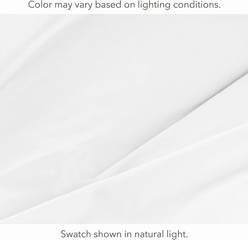 Miniatura 5 de Nate Home by Nate Berkus - Juego de funda de edredón de percal de algodón de 200 hilos, 2 piezas, fresco, fresco y transpirable de mDesign, tamaño