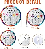 Vista 6 de Atrapasueño personalizado de vidrio para jardín de la abuela, decoración de ventana, regalo para mamá, abuela, nana, día de la madre, Navidad