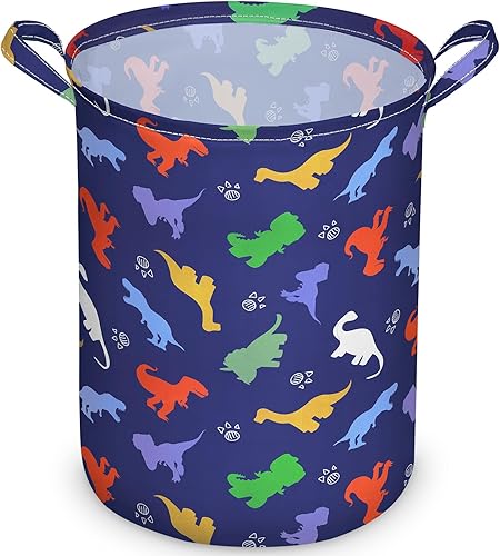 Beinou Cesta de lavandería para niños, 43.5 L, impermeable, plegable, de lona, con asas, para dormitorio de niños, ropa de guardería