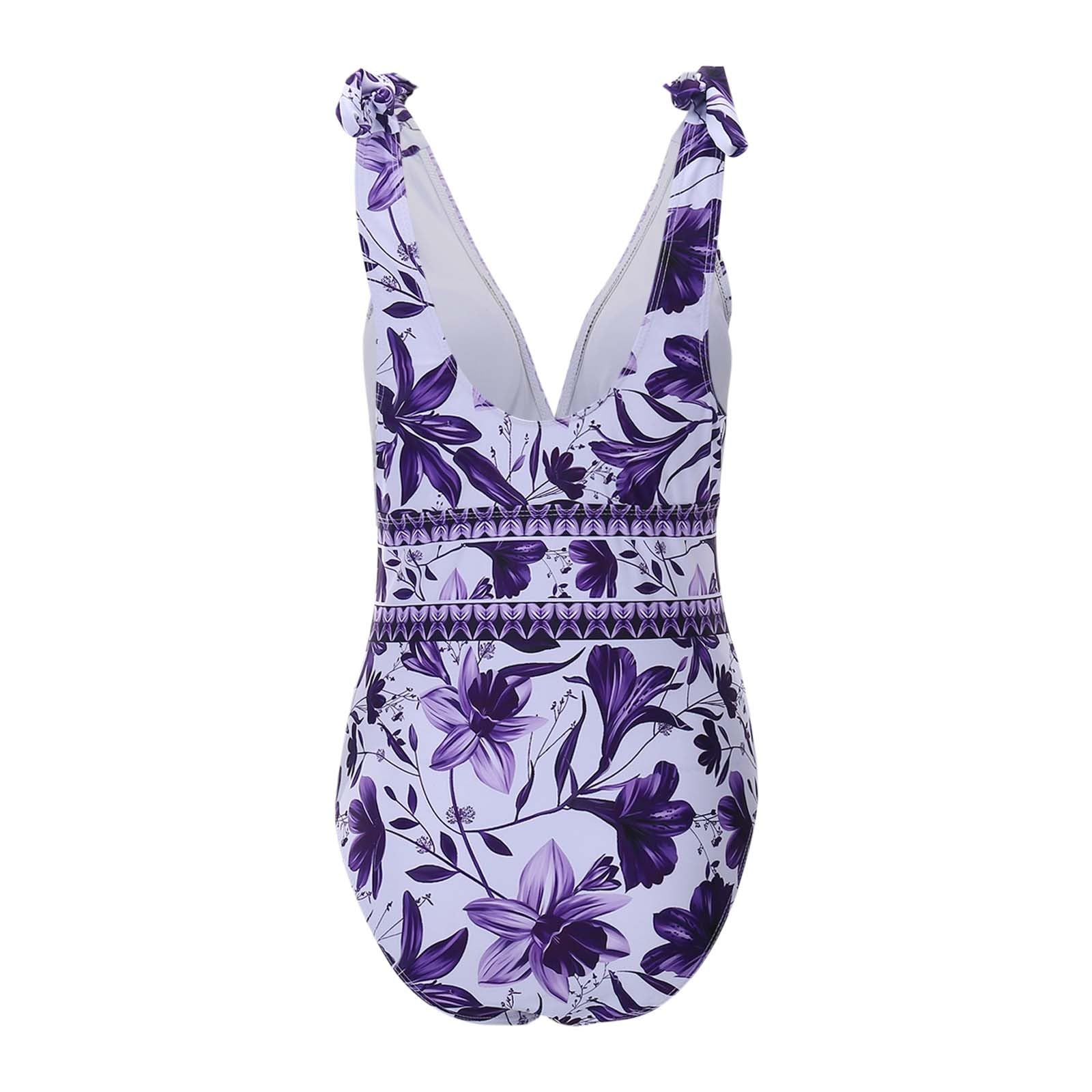 Maillot De Bain Femme 1 Pieces Grande Taille, Maillot De Bain Femme Grande Taille, Versatile Swimsuit For Beach And Pool Stylish V Neck Design With Prints For Spring Summer And Fall For Relaxing Days