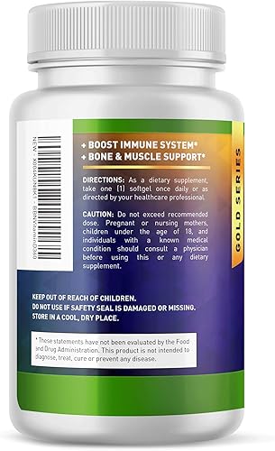 Miniatura 3 de Built by Nature Suplemento de vitamina D  Vitamina D3 5000 UI con aceite de coco MCT  Fácil de tragar VIT D Mini Geles blandos  1 año de suministro