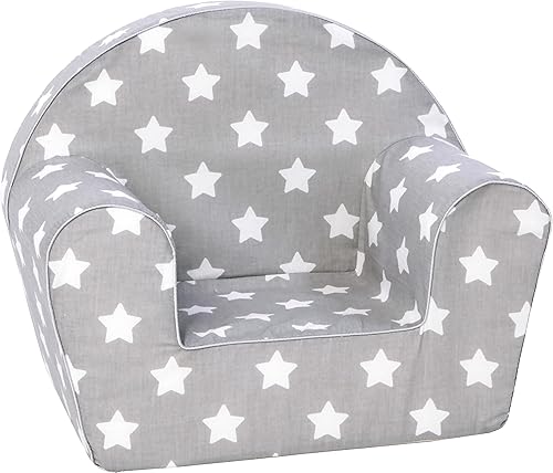 Delsit Silla para niños pequeños y sillón para niños, silla de espuma sin marco de tamaño europeo con funda extraíble, sillas de lectura perfectas