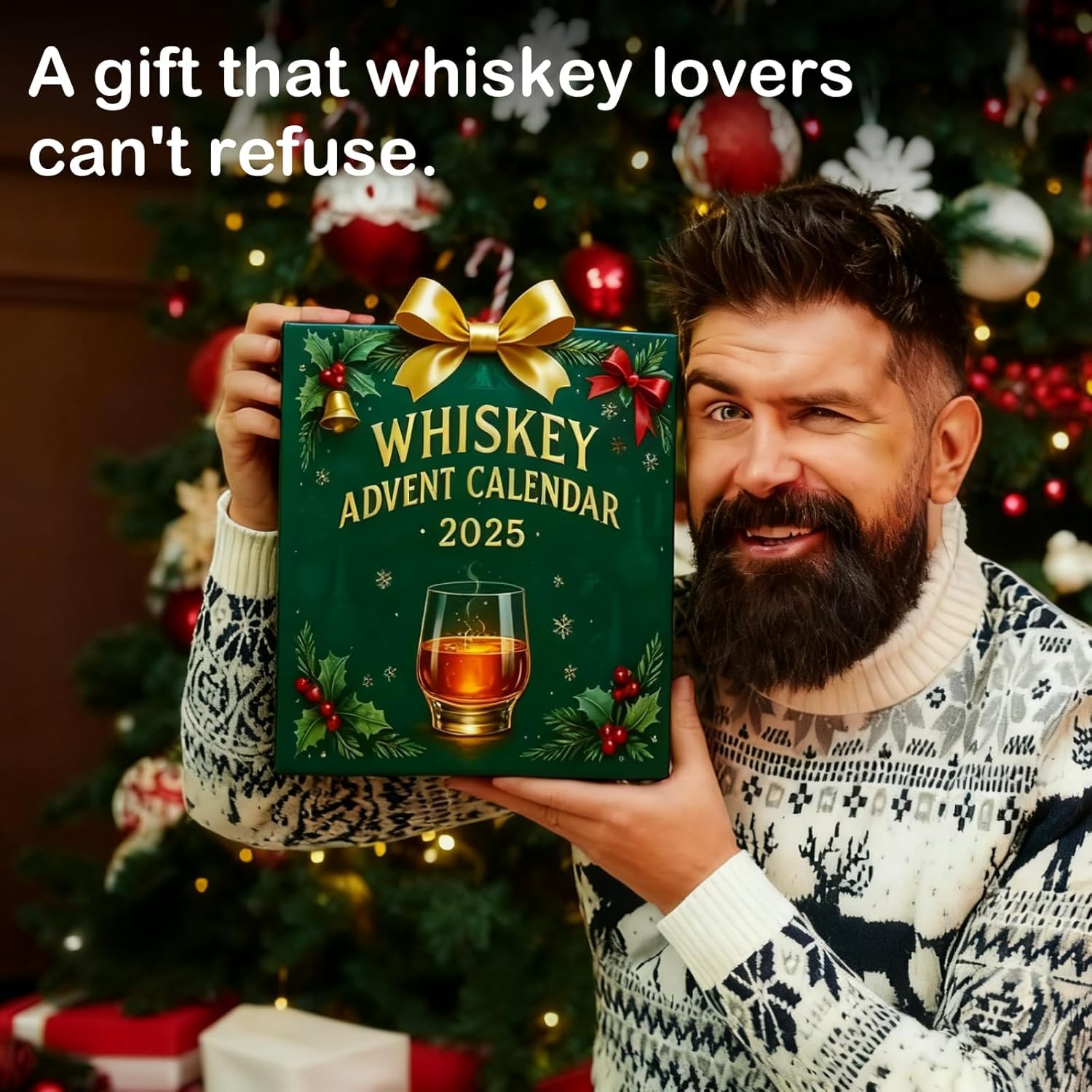 Calendario de Adviento de whisky 2025, 24 muestras de whisky de alta calidad para cuenta regresiva y regalo, un viaje de degustación diaria a través de los sabores del whisky del mundo (B)
