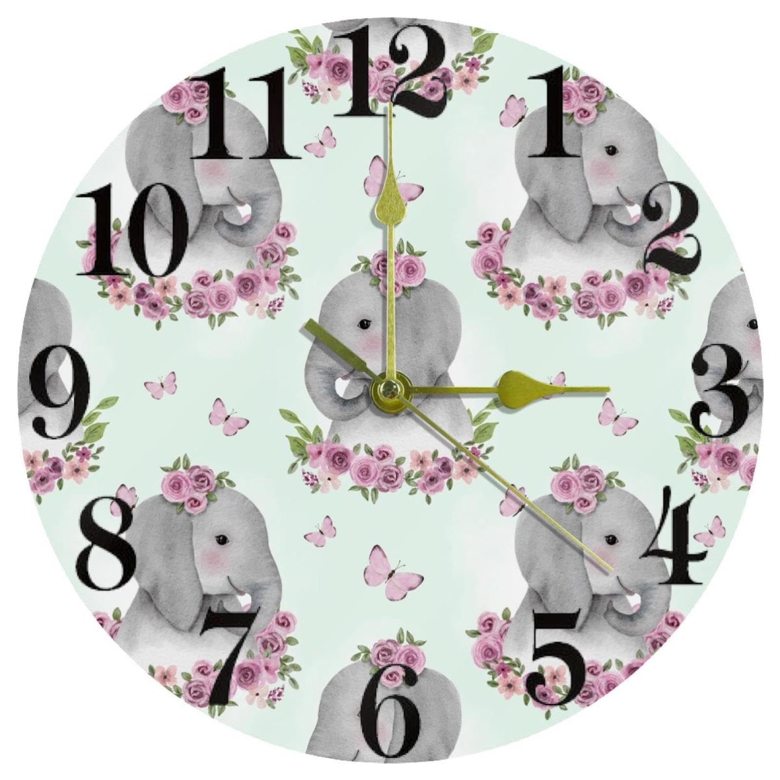 Horloge éléphant mignonne pour décorer la cuisine ou le bureau avec douceur