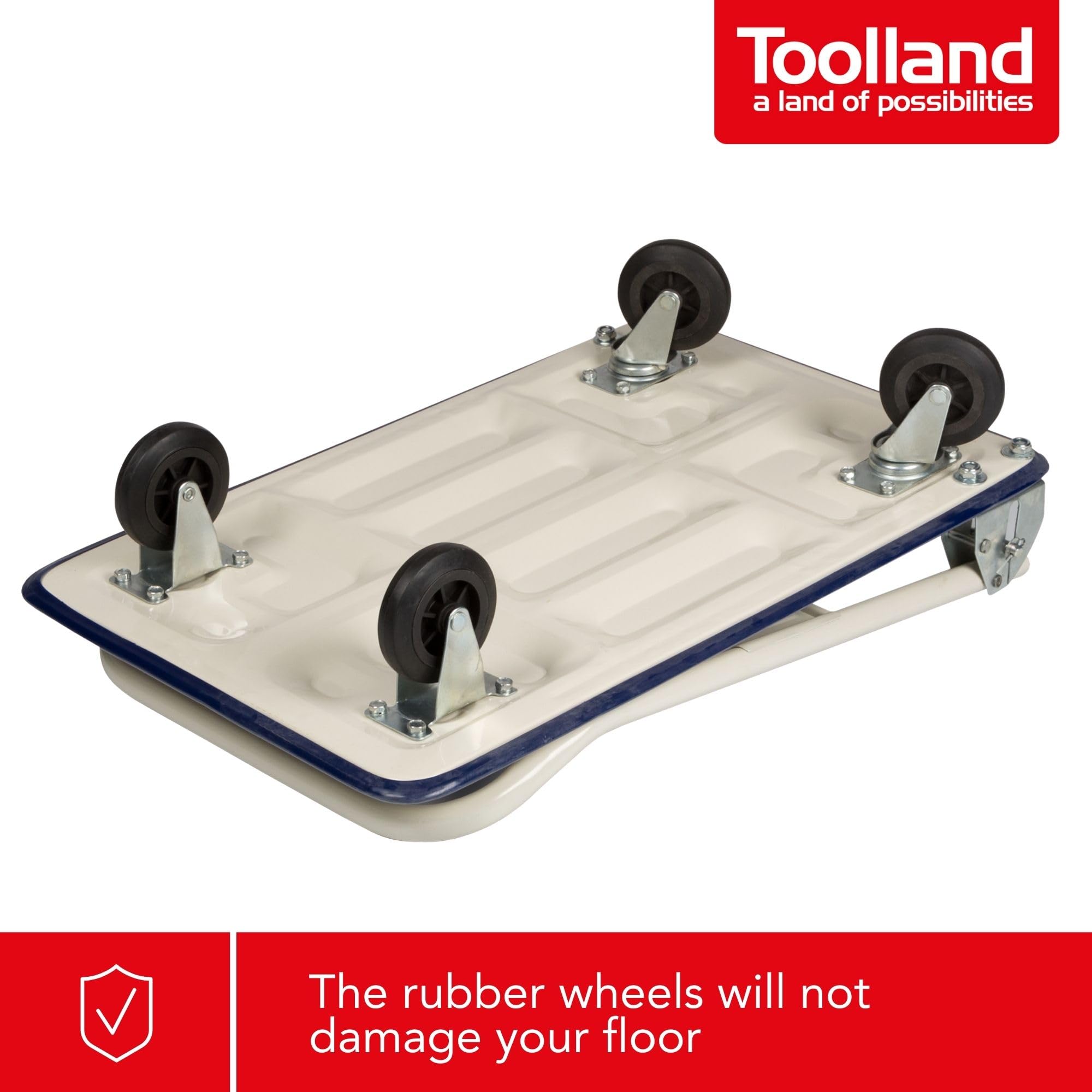 TOOLLAND - QT105 wózek platformowy, wymiary 725 cm x 475 cm x 750 cm, maks. nośność 150 kg 175947