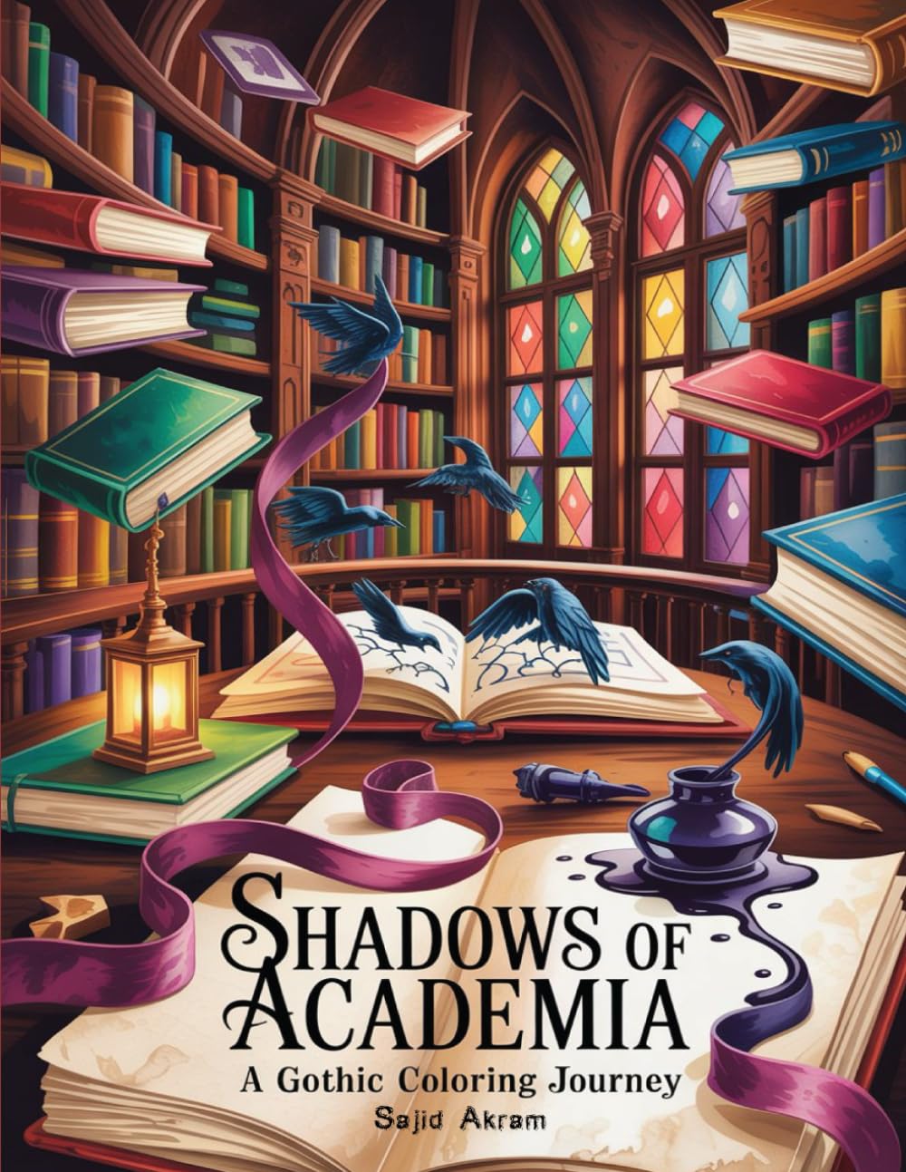 Shadows of Academia: A Gothic Coloring Journey: Explore the Enigmatic World of Dark Academia Through Intricate Adult Coloring Pages