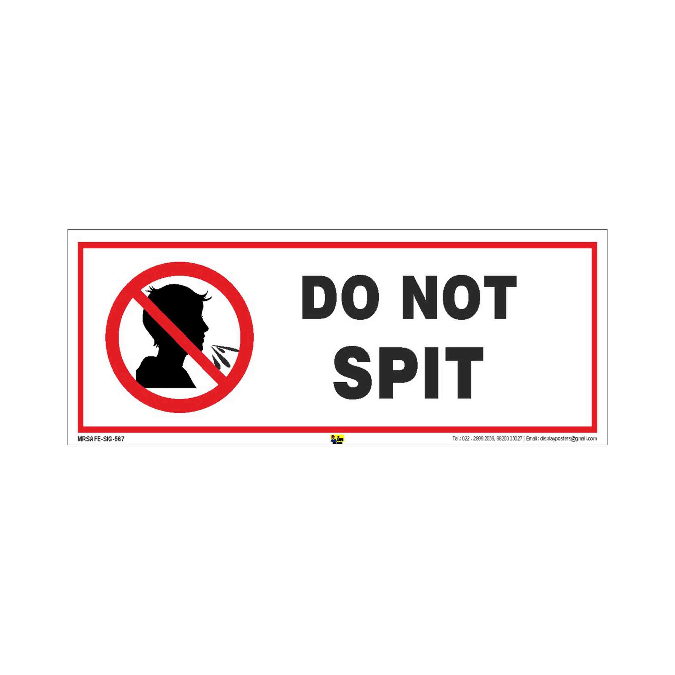 Mr. Safe - Do Not Spit Sign PVC Sticker 12 Inch X 4 Inch (B07C4WWRC8) Amazon Price History, Amazon Price Tracker