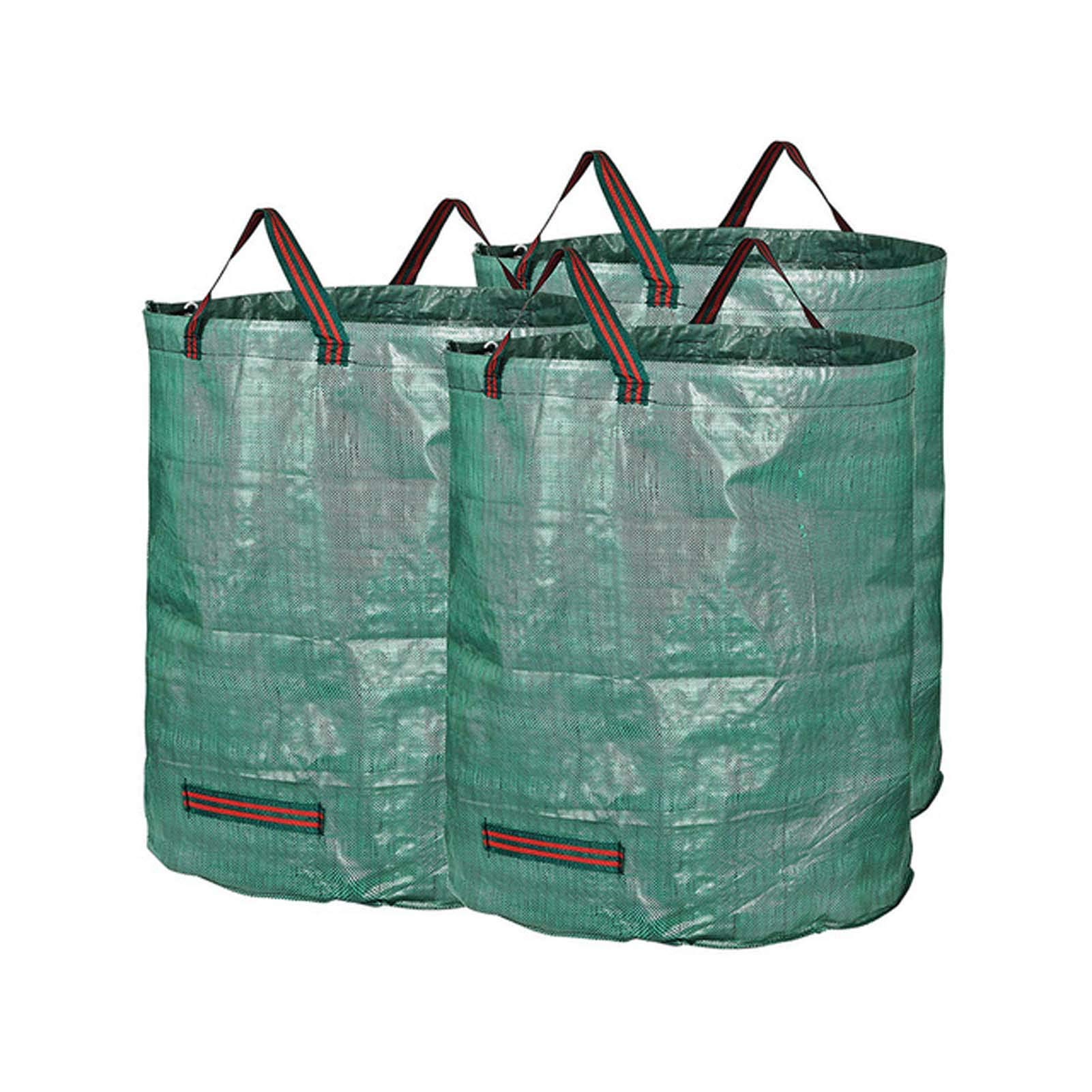 300L Sacchi Rifiuti da Giardino 3Pack, Sacchi da Giardino in Tessuto di Polipropilene (PP), Sacco per Raccolta Foglie, Robusto, Antistrappo
