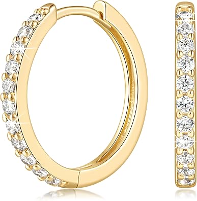 Gold Hoop Earrings 14K Gold Hoop Earrings for Women