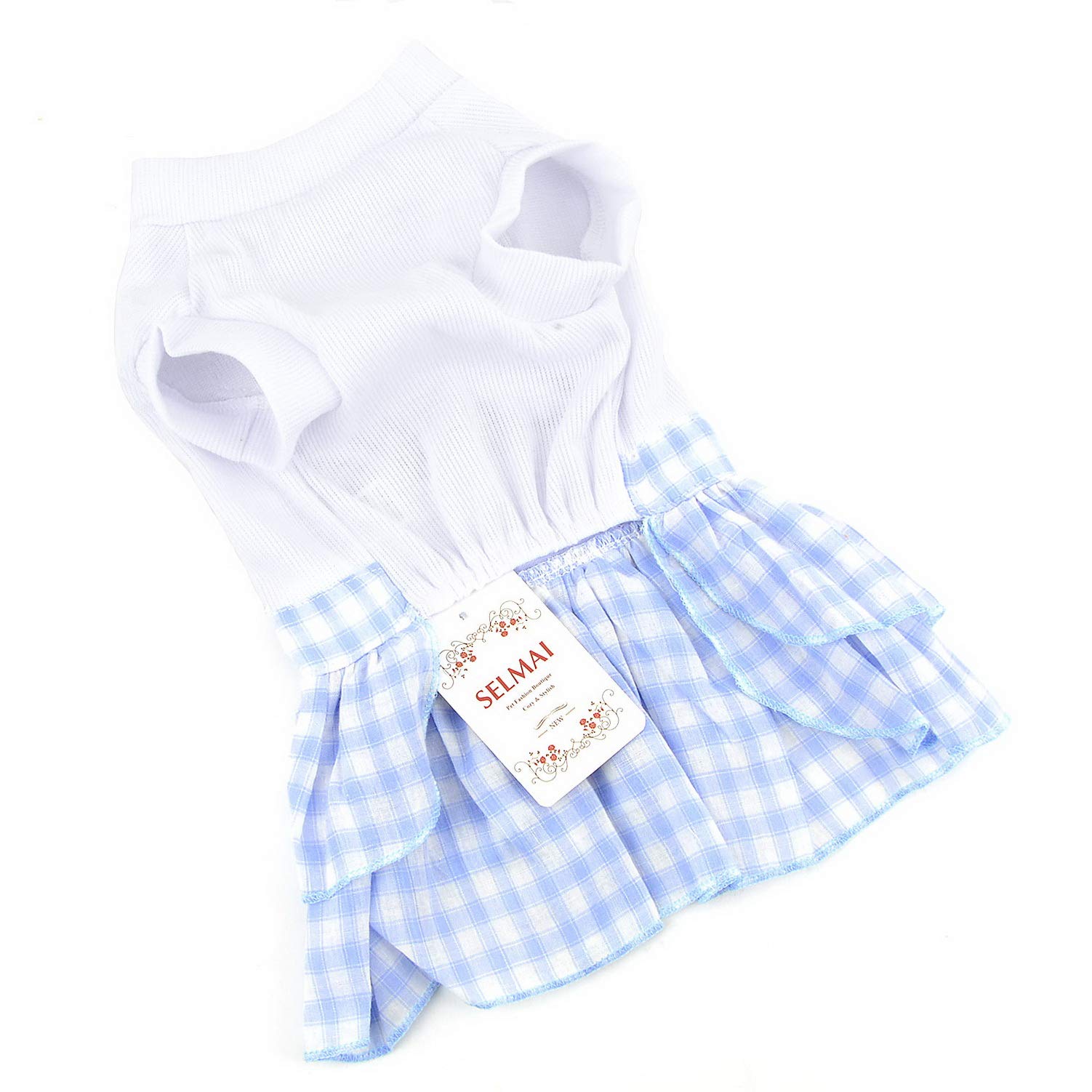 Vestito Principessa Scozzese Per Cani Piccoli - Abito Estivo Con Cuore E Ali - Foto 2