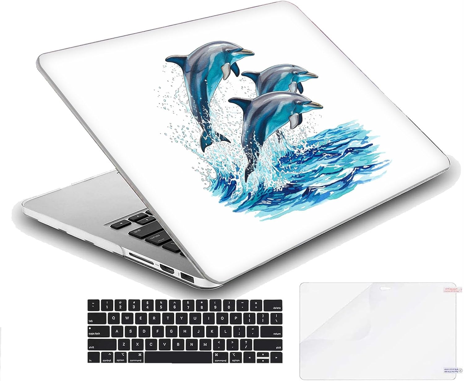Compatible with MacBook Neo 13-inch, Hard Shell Case with Keyboard Cover and Screen Protector (A3404 A18 Pro chip, 2026 Release) - Dolphins MC22085