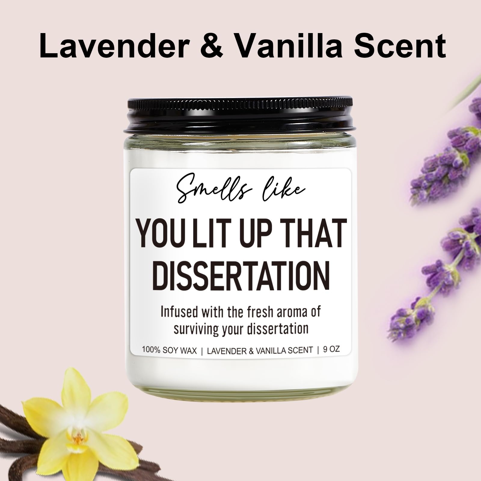 Younift Funny Grad Candle, Phd Graduation Gifts, 2026 Graduation Gifts for Doctorate for Her, Him, Women, Men - Congratulations Graduate - Presents for Doctoral Graduates, Students - 9 oz