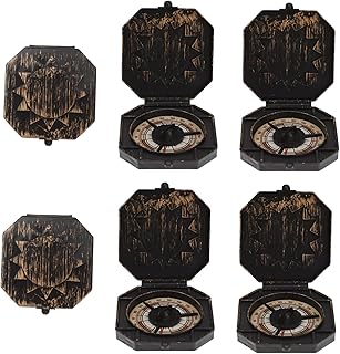 Toddmomy 6 Peças Bússola De Natal Decoração Retrô Brinquedos Infantis Decoração De Halloween Bússola Para Caminhadas Relógio Criança Pirata Cosplay Adereço Bússola Marinha Mercadoria