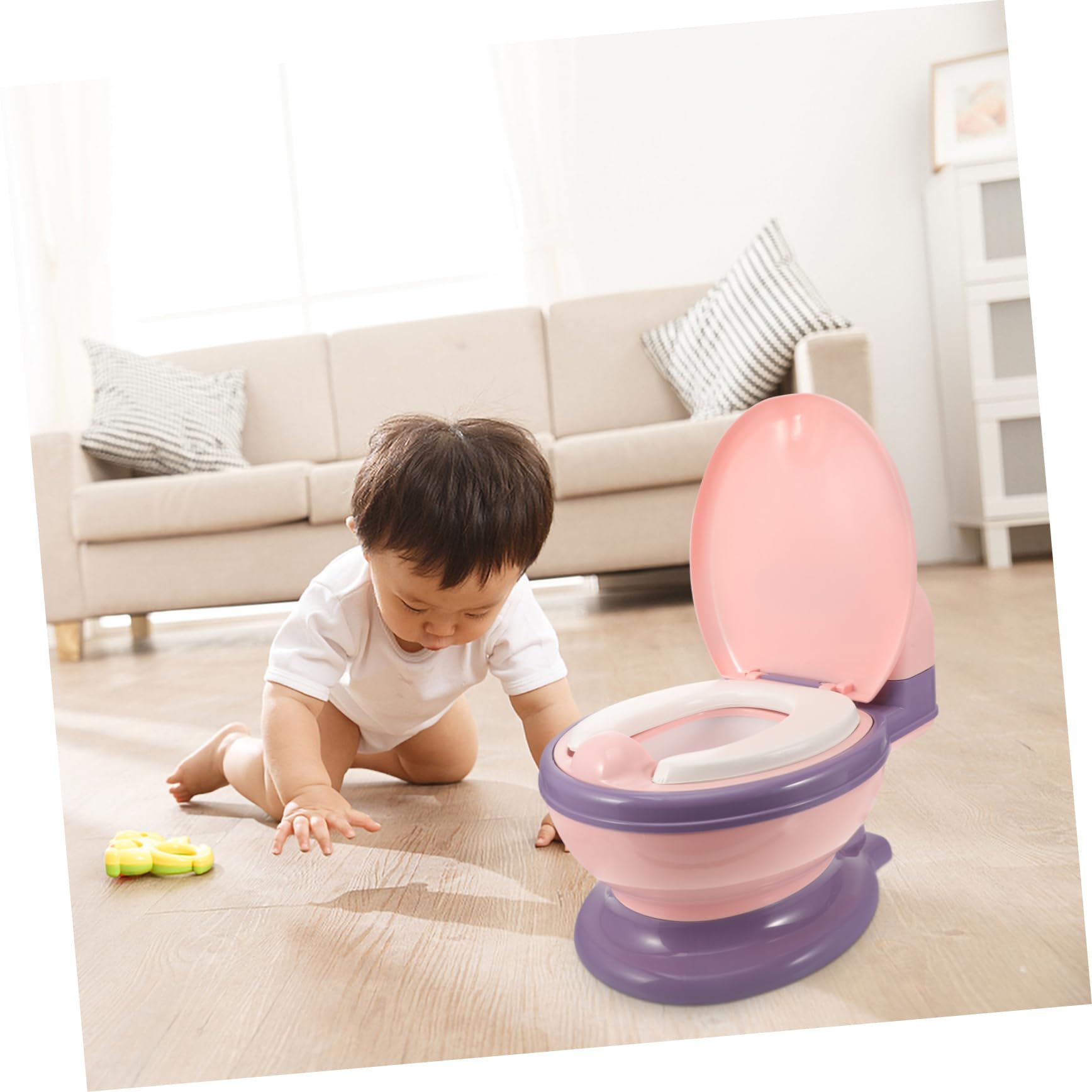 Uonlytech Töpfchen Für Kleinkinder Tragbares Töpfchen Für Reisen Und Mädchen Leicht Und Stabil Mit Weichem Sitz Und Herausnehmbarem Einsatz Für Hause Und Unterwegs