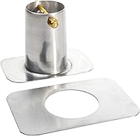 Vista 4 de Monarch Rain Chains Adaptador de canalón: adaptador estándar con perno de latón para instalación de cadena, cadenas de lluvia de molino de aluminio