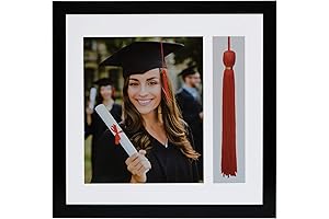 Americanflat 13x13 Graduation Frame in Black with 2 Opening Mats, Use as...
