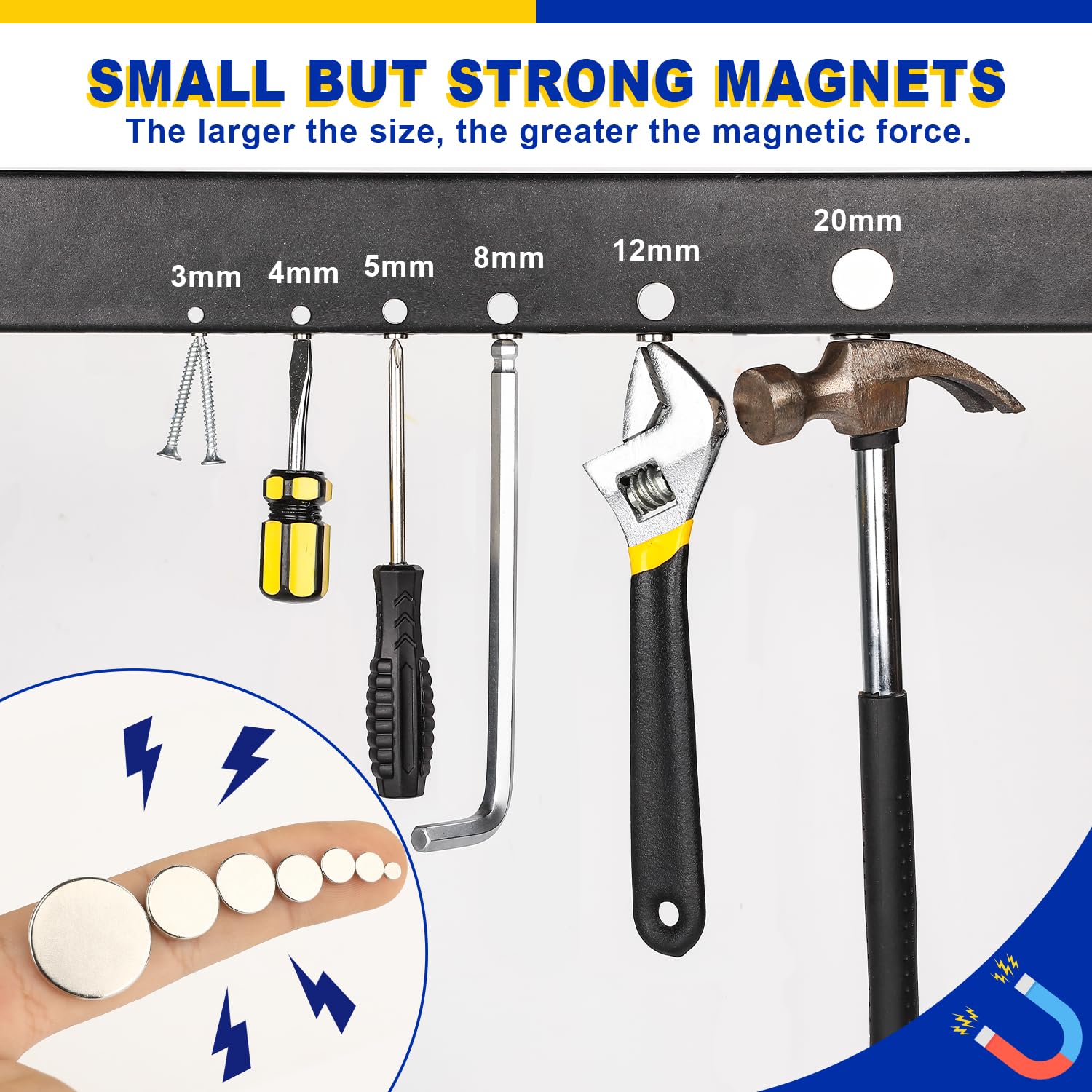 356Pcs Small Magnets, 6 Different Size Rare Earth Magnet — Amazon image 3