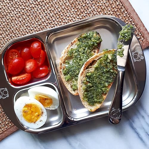 Miniatura 4 de Platos divididos de acero inoxidable para niños  Adorable diseño de rana  Premium 304 (188)  Juego de 2  Ideal para bebés, niños pequeños y niños