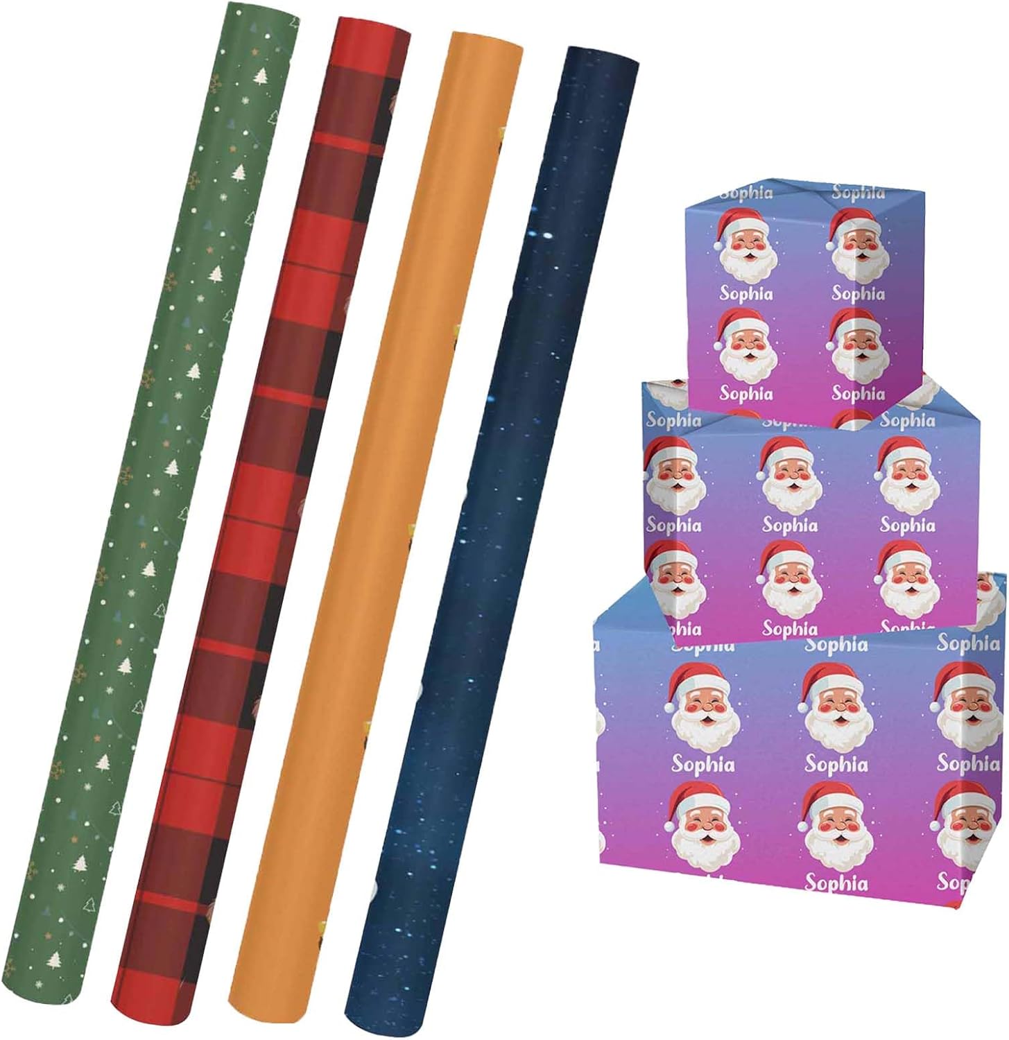 HALOCASHING Customize Christmas Wrapping Paper, Personalized Tissue Paper for Baby