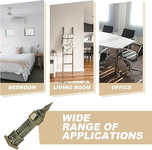 Miniatura 9 de HOLIDYOYO Estatua de Big Ben decorativa de metal Big Ben, modelo de construcción, figura de Londres, recuerdo del Reino Unido, modelo de