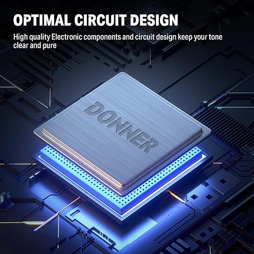 Vista 63 de Donner - Pedal octavador de guitarra, pedal octavador digital Harmonic Square, cambio de tono, 7 tipos de tono, 3 modos de tono: sostenido, Octava