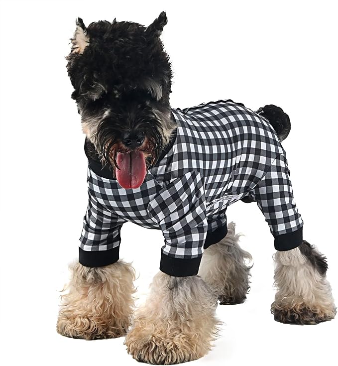 Pawcomon Dog Onesies After Surgery Recovery Suits for Small Medium Large Female Male Neuter Dogs Pet Onesie Collars & Cones Preven Anxiety Bodysuit Anti-Licking Wounds Shirt Longs Sleeve - Pawcomon