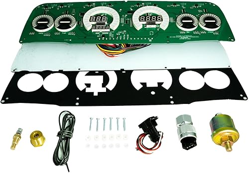 Miniatura 2 de Panel de medidor de repuesto digital LED compatible con camiones Chevy, actualización precisa y elegante del tablero (blanco)