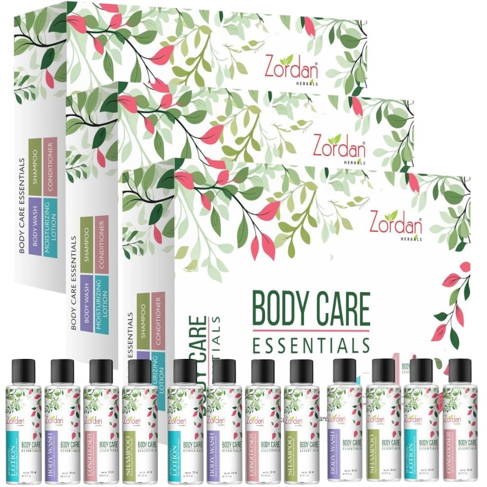 Zordan Body Care Essentials Flora Travel Kit | Combo of Body Wash, Shampoo, Moisturizing Lotion & Conditioner | Perfect for Travel | Compact & Convenient (3 X 30ml each)-picture-23