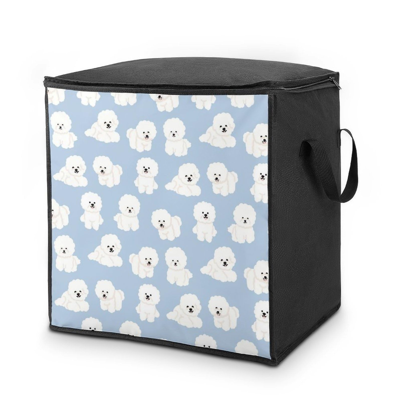 Wlntrophic 70L Storage Bags, Bichon Storage Box with Lid Zipper And Handles, Clothes Bags for Quilt, Blankets, Bedding