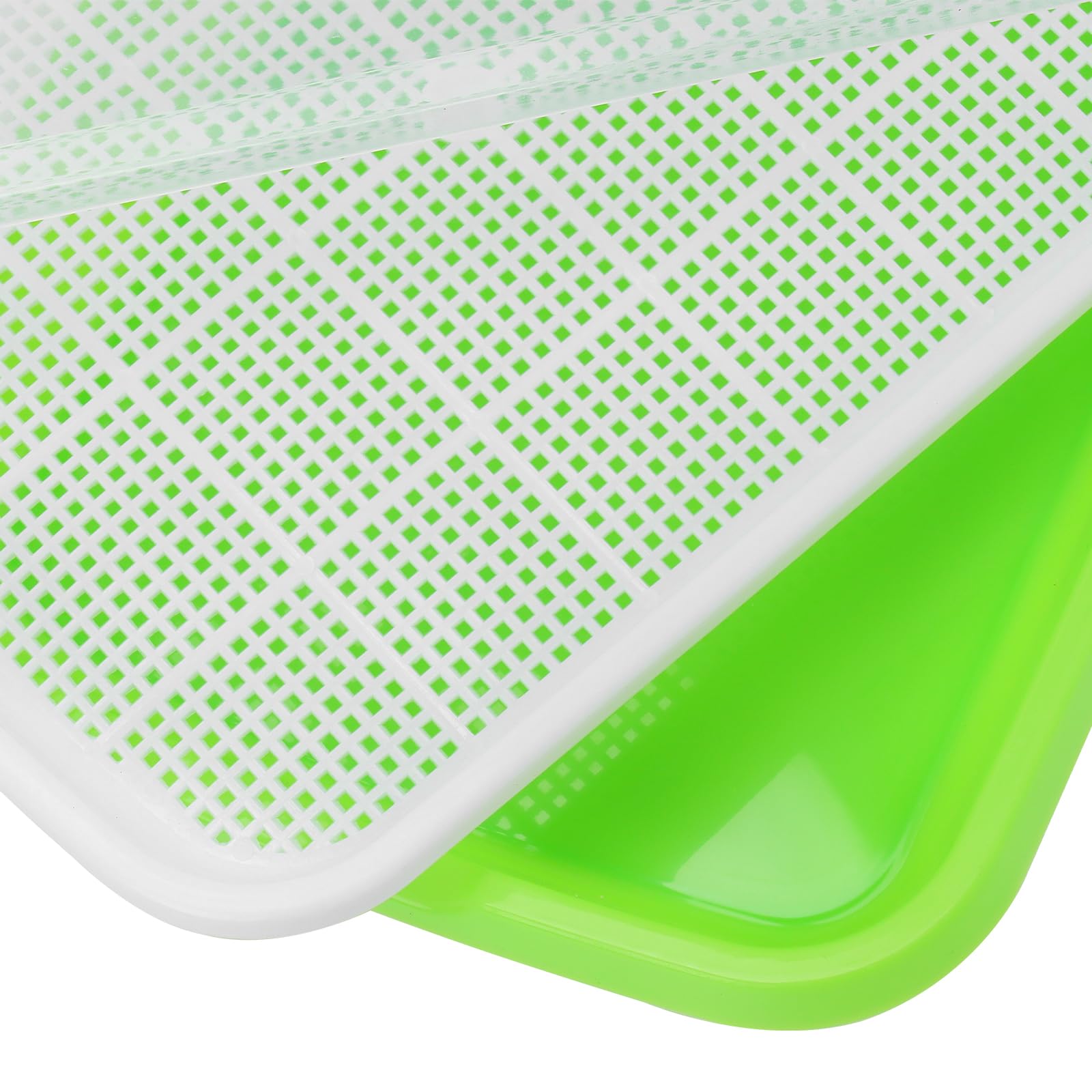 PINGEUI Confezione da 8 vassoi per la germinazione dei semi con coperchio, 33 cm x 26 cm, vassoi per la coltivazione di microgreens con 40 carte germinanti, propagatori idroponici per la coltivazione