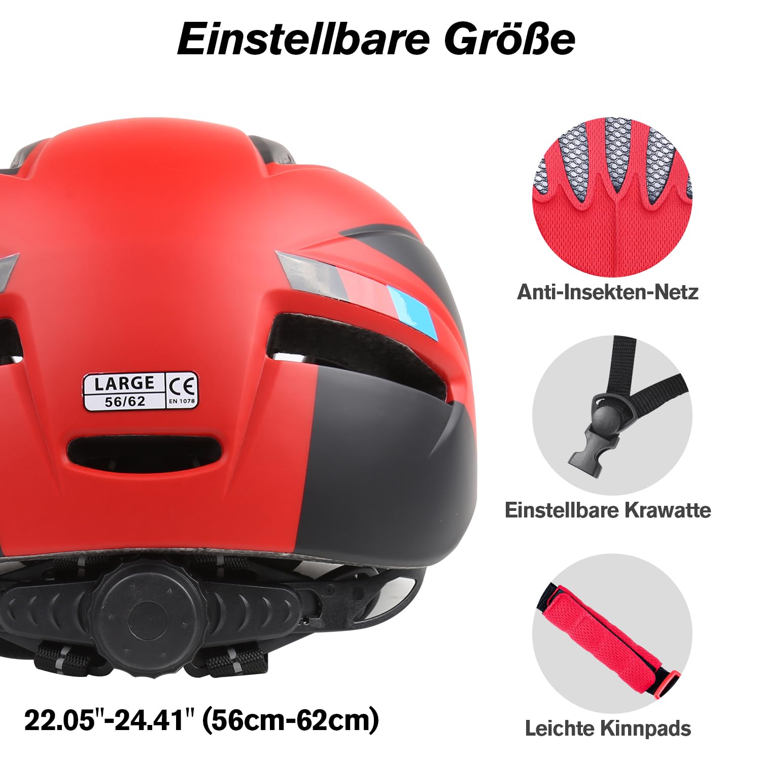 KINGLEAD kask rowerowy, męski / damski, z certyfikatem CE, z wizjerem, zdejmowana, magnetyczna i przenośna torba, super lekka, oddychająca, regulowana (KL-001)