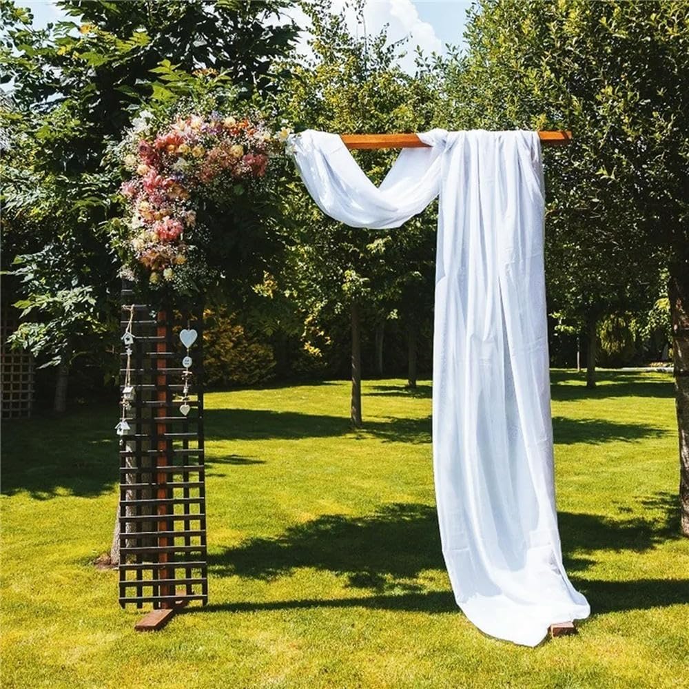 Tissu De Drapage D'arche De Mariage Semi-transparent, Décoration De Draperie En Mousseline De Soie For Toiles De Fond De Cérémonie Suspendues En Tulle, Idéal For Jardin Extérieur, Arrière-cour, Plage(