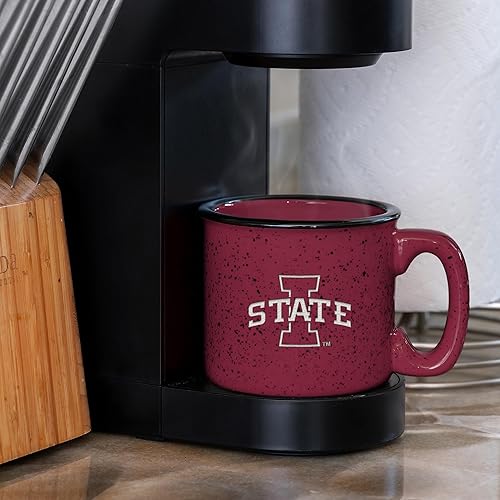 Miniatura 435 de Rico Industries NCAA Utah Utes - Taza de café personalizada de 12 onzas con logotipo grabado con láser profundo, taza de cerámica para acampar con