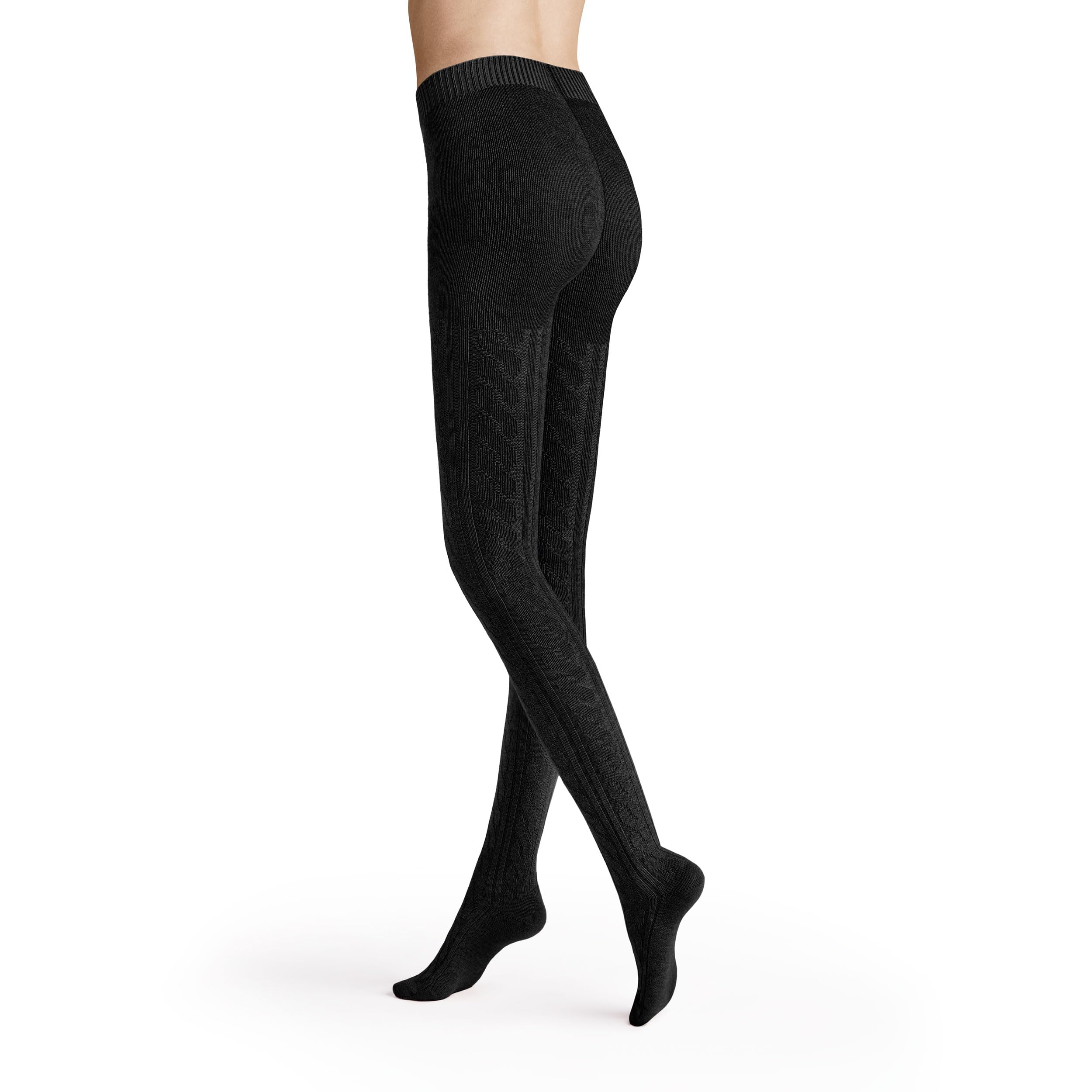 Hudson Women's Winter Plait Sh Knitted Tights, Black 0005, 40-42
