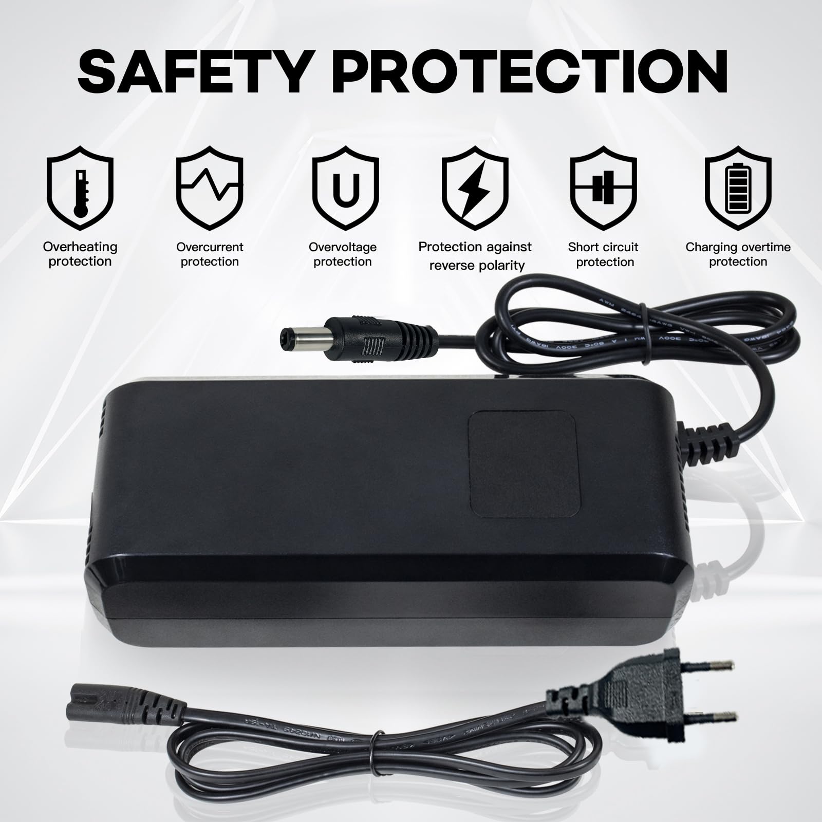 Cargador rápido universal de 42 V5 A, triple interfaz, ideal equipamiento movilidad con monitoreo voltaje en tiempo real Carga optimizada compatibilidad Excelente