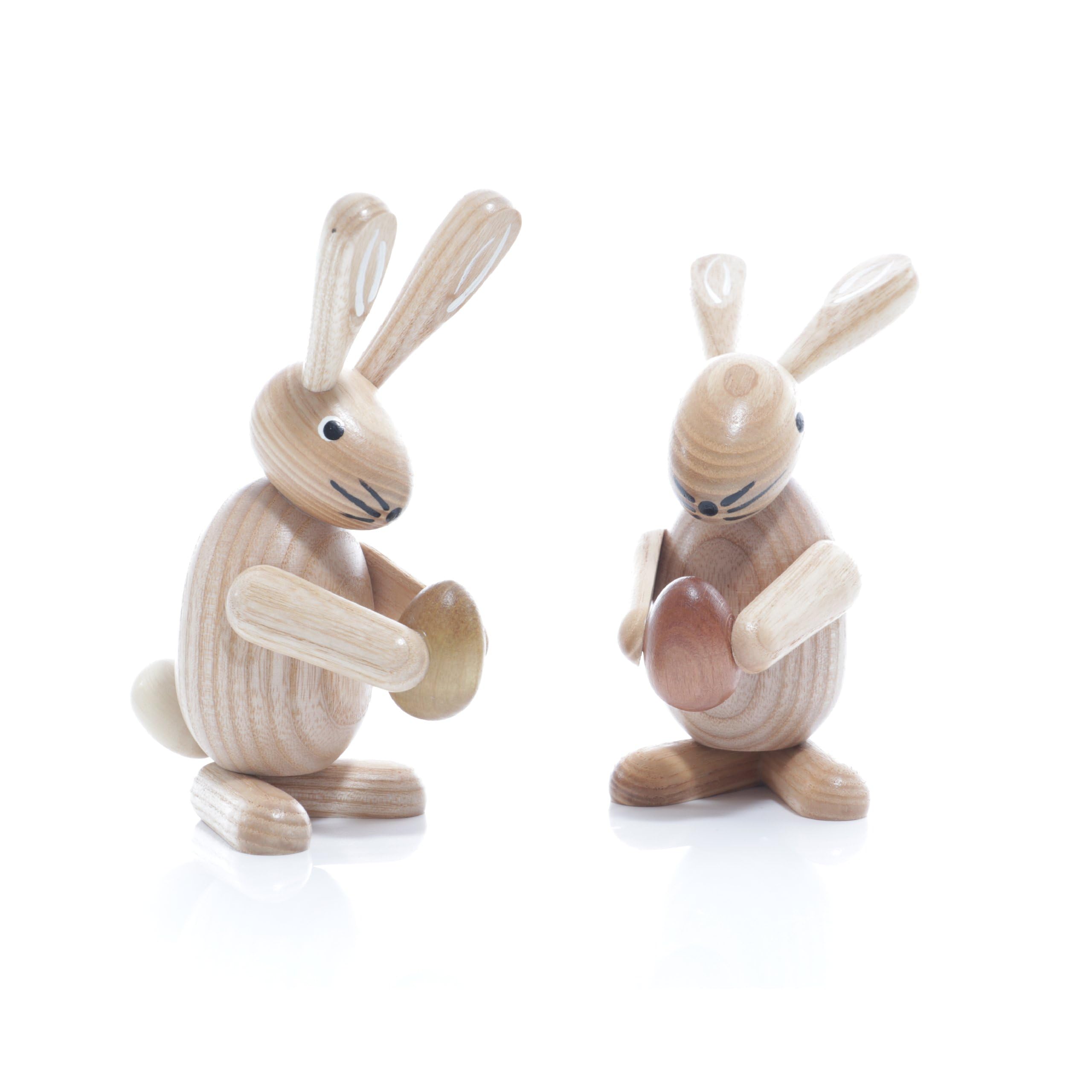 Lapins naturels 14 cm Rudolphs Schatzkiste statuettes décoratives en bois
