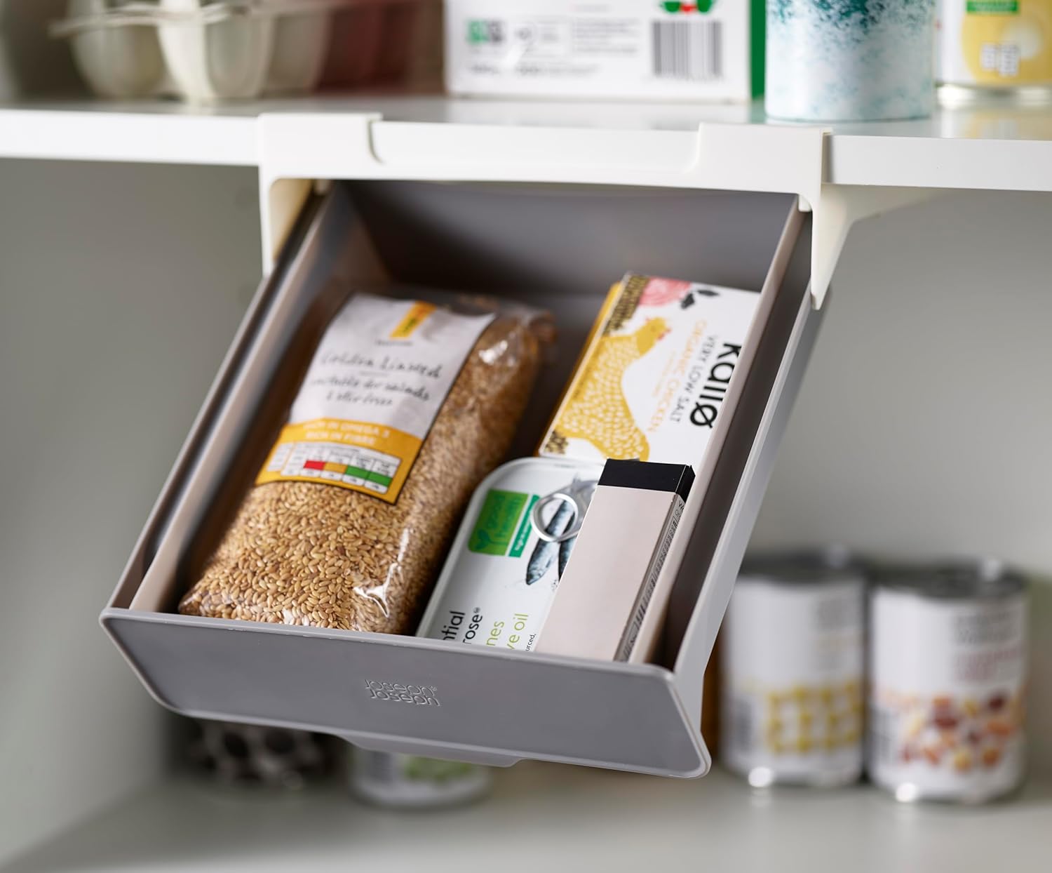 Gray Under-Shelf Drawer Storage Organizer