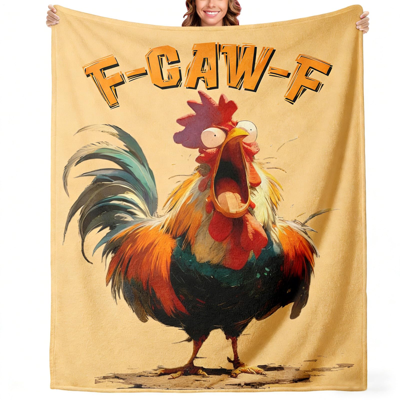 Couverture polaire poulet chaude pour des soirées d'hiver cocooning et amusantes