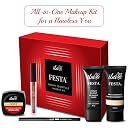 Iba Festa Beauty Essentials Makeup Kit for Women | 5 in 1 Makeup | Contains: Liquid Lipstick, Kajal, Primer, Foundation, Lip & Cheek Tint | Long Lasting Makeup Kit Combo With All Products Full Set For Girls gallery image