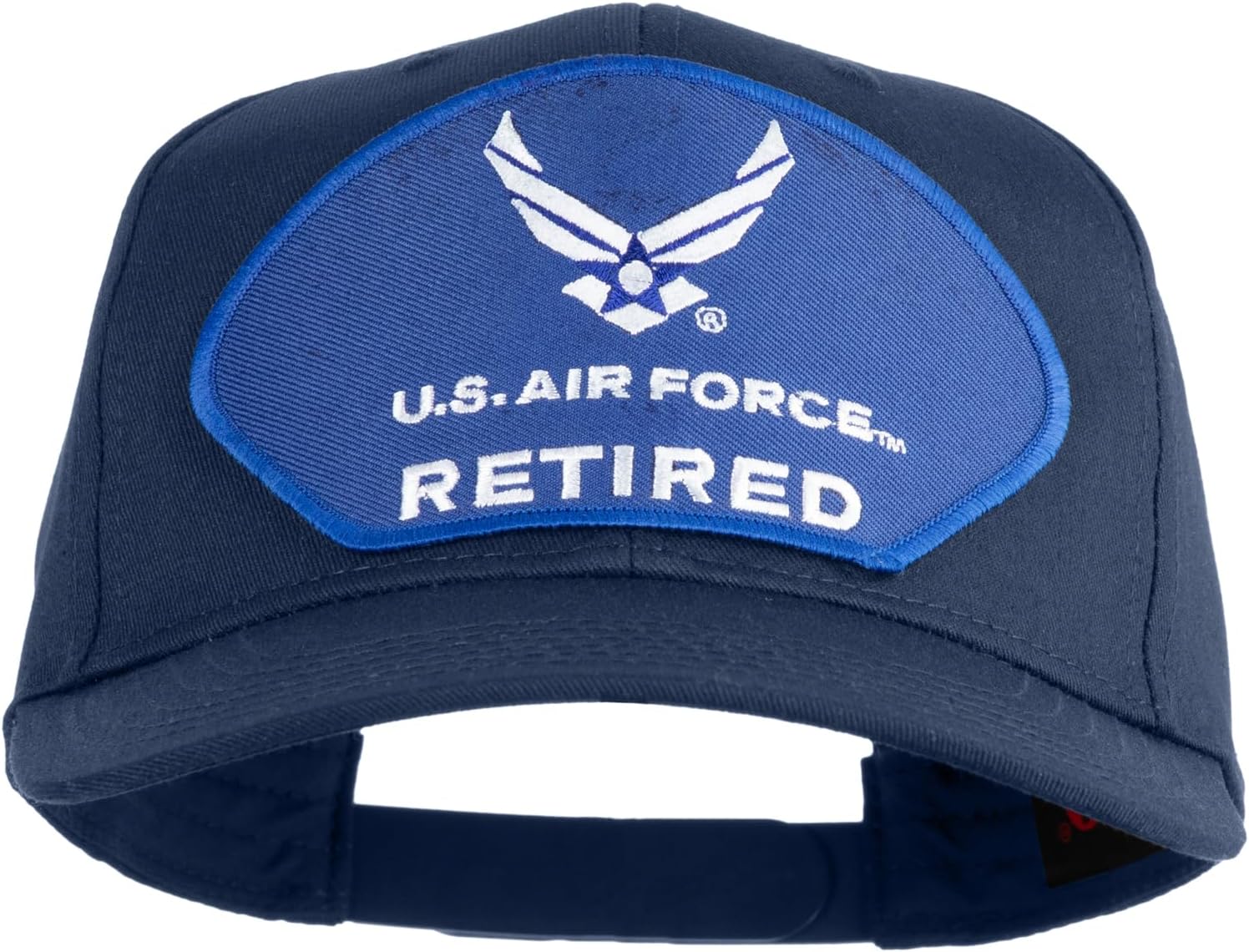 U.S. Air Force Retired Blue Patched Solid Cotton Twill Pro Style Cap