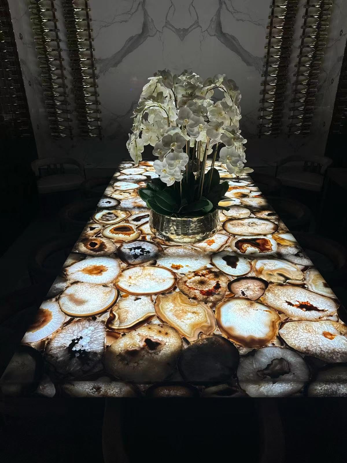 Minxue 4PCS Soft LED Backlight Sheet 28W 6000K White Color Backlit Flexible cuttable 19.3X9.6 inch for Translucent countertop Indoor