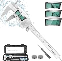 Vista 8 de Herramienta de medición de pinza digital, micrómetro digital de calibre Vernier de acero inoxidable con pantalla LCD grande, fácil cambio