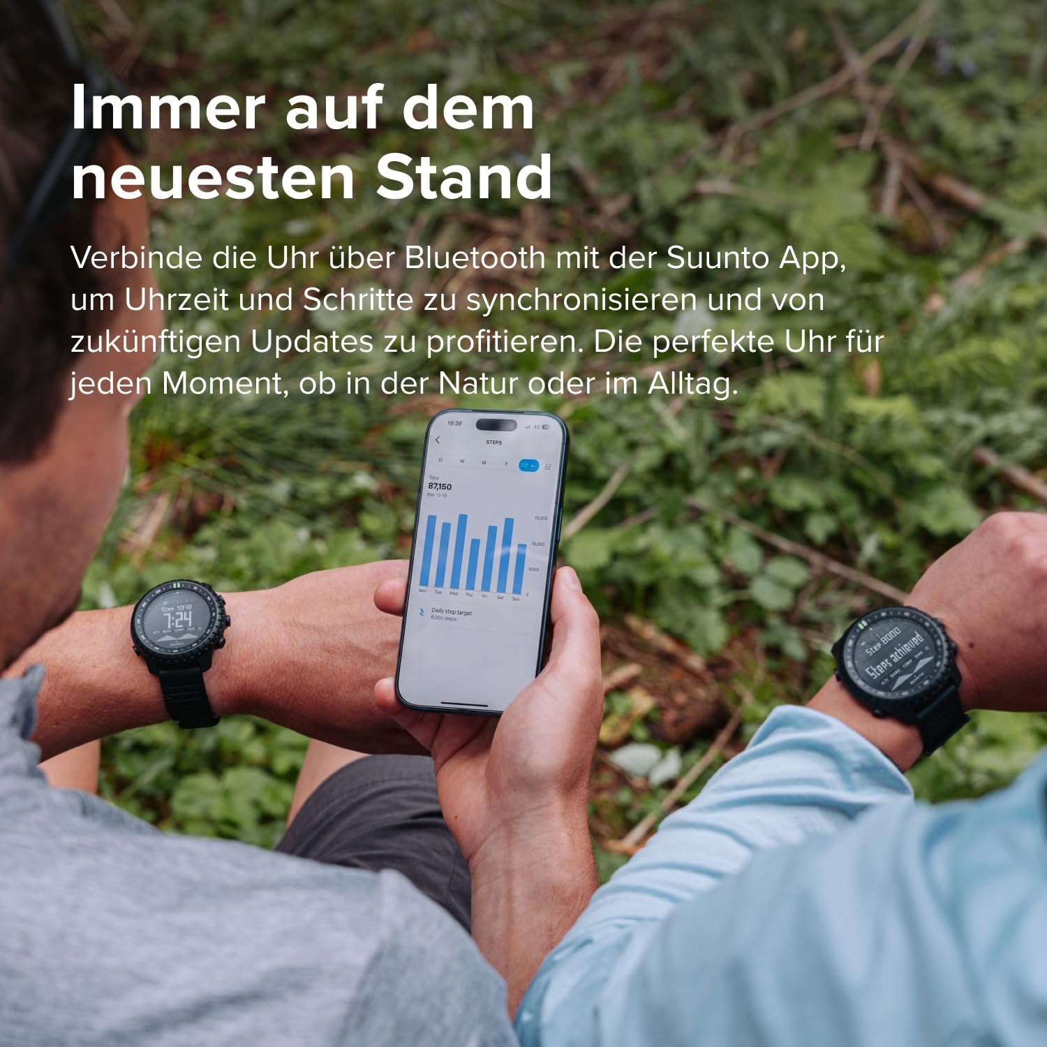 SUUNTO Core 2 Outdoor-Uhr, 10 ATM wasserdicht, 15 Mon. Akku | Höhenmesser, Barometer, Kompass, Sturmwarnung, rot/grüne Hintergrundbeleuchtung, Schrittzähler, SUUNTO‑App, Schwarz