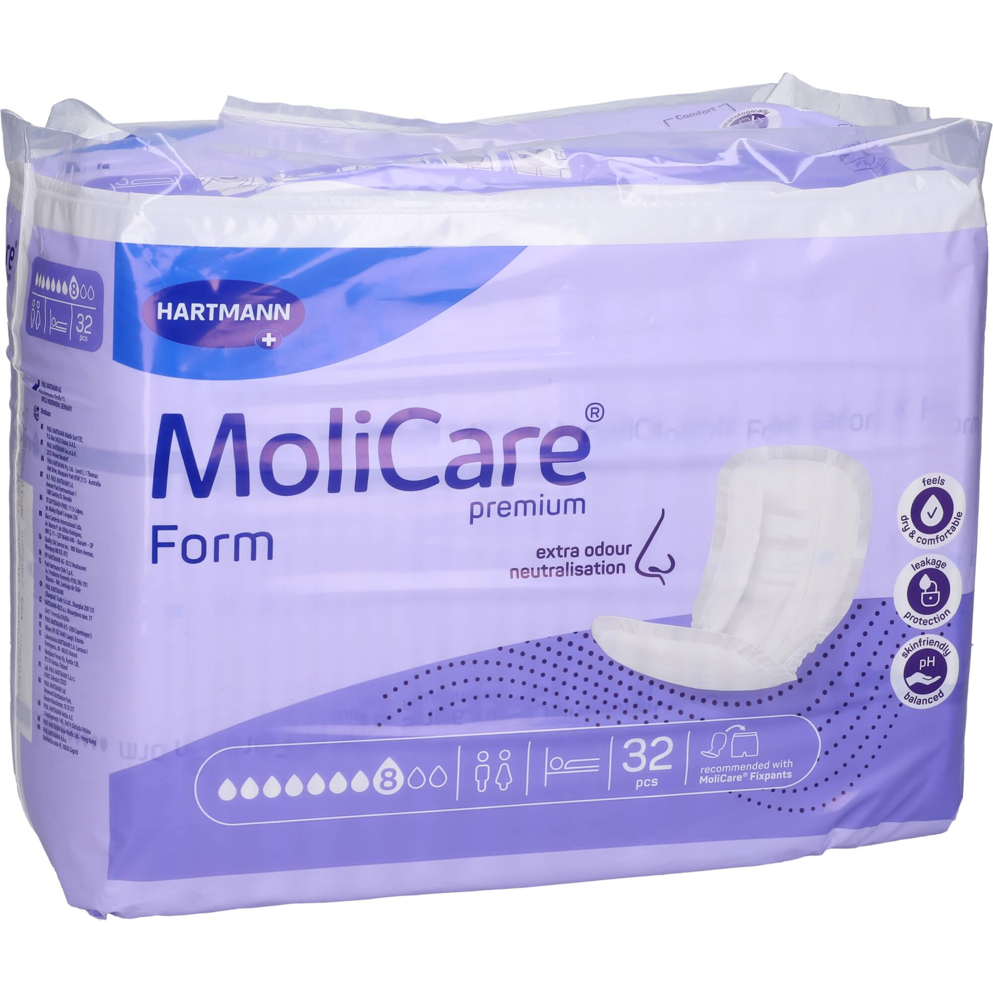 Molicare Premium Form 8 gouttes pour incontinence sévère : sécurité maximale, protection supplémentaire contre les fuites et discrétion pour les hommes et les femmes