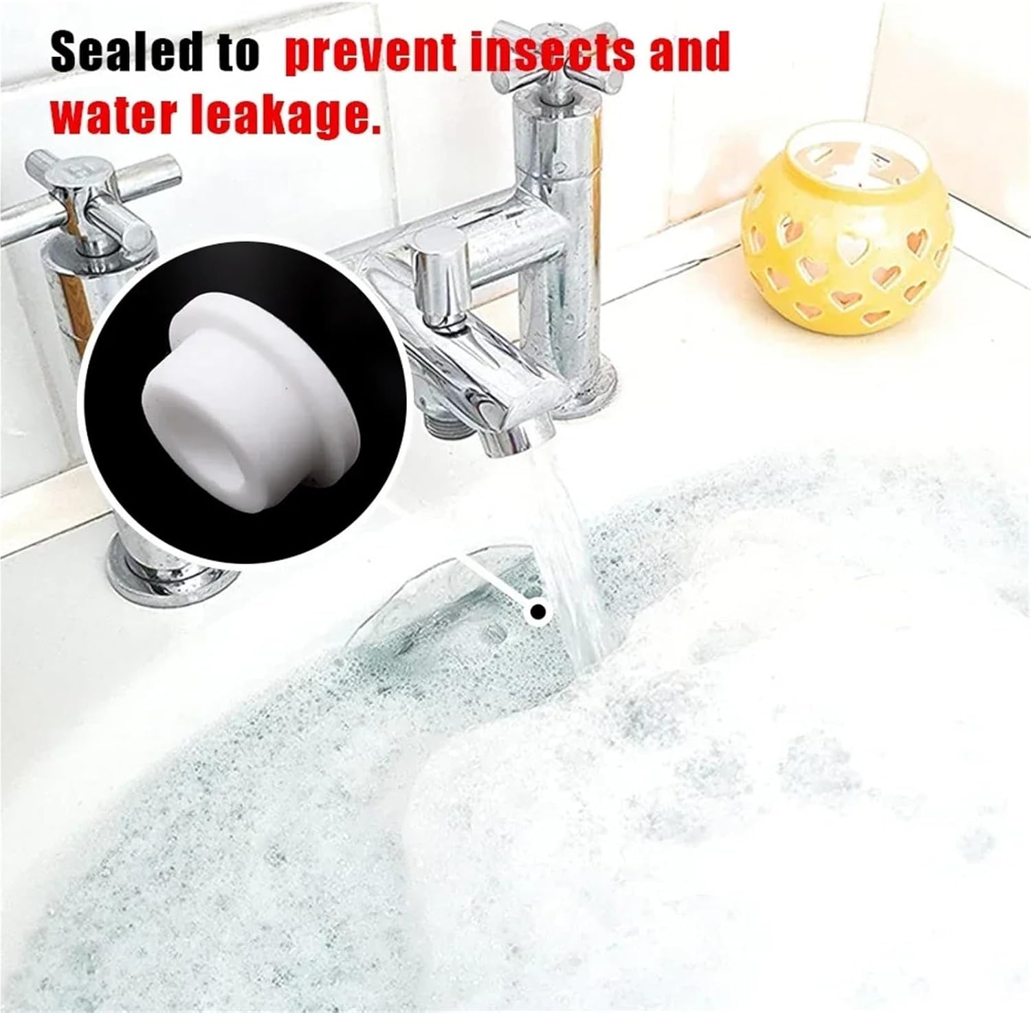 Bathroom Sink Drain Cover 24pcs Wash Basin Overflow Cover Decorative Plug Water Level Rise Bathtub Drainage