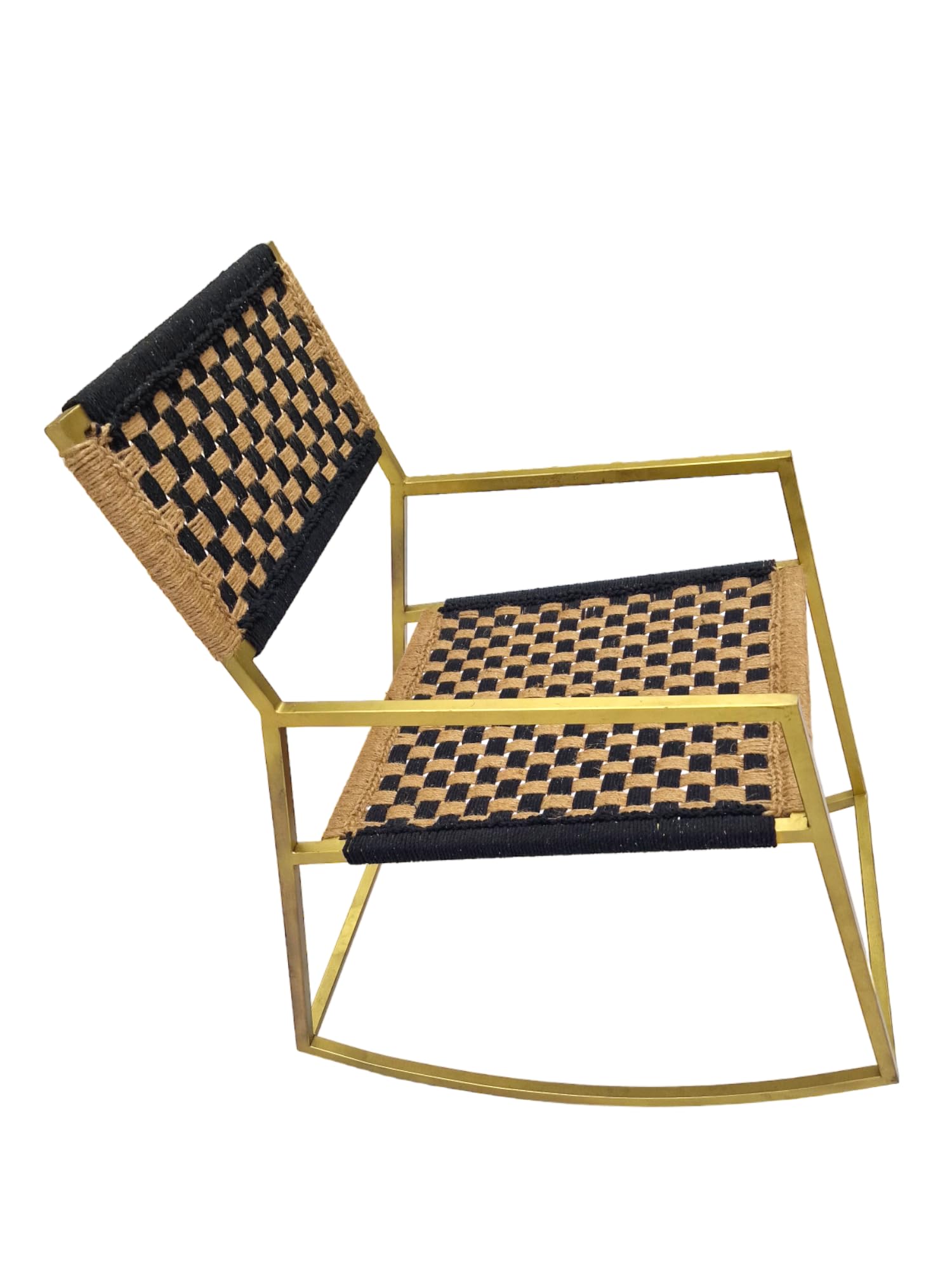 IMPREXIS STORE Hand-Woven Iron Powder Coated Rocking Chair 4
