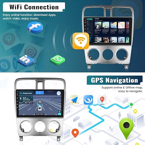 Miniatura 5 de UNITOPSCI 2G+64G para Subaru Forester 2004 2005 2006 2007 2008 Android Radio de coche inalámbrica Apple CarPlay Android Auto 9 "pantalla táctil HiFi