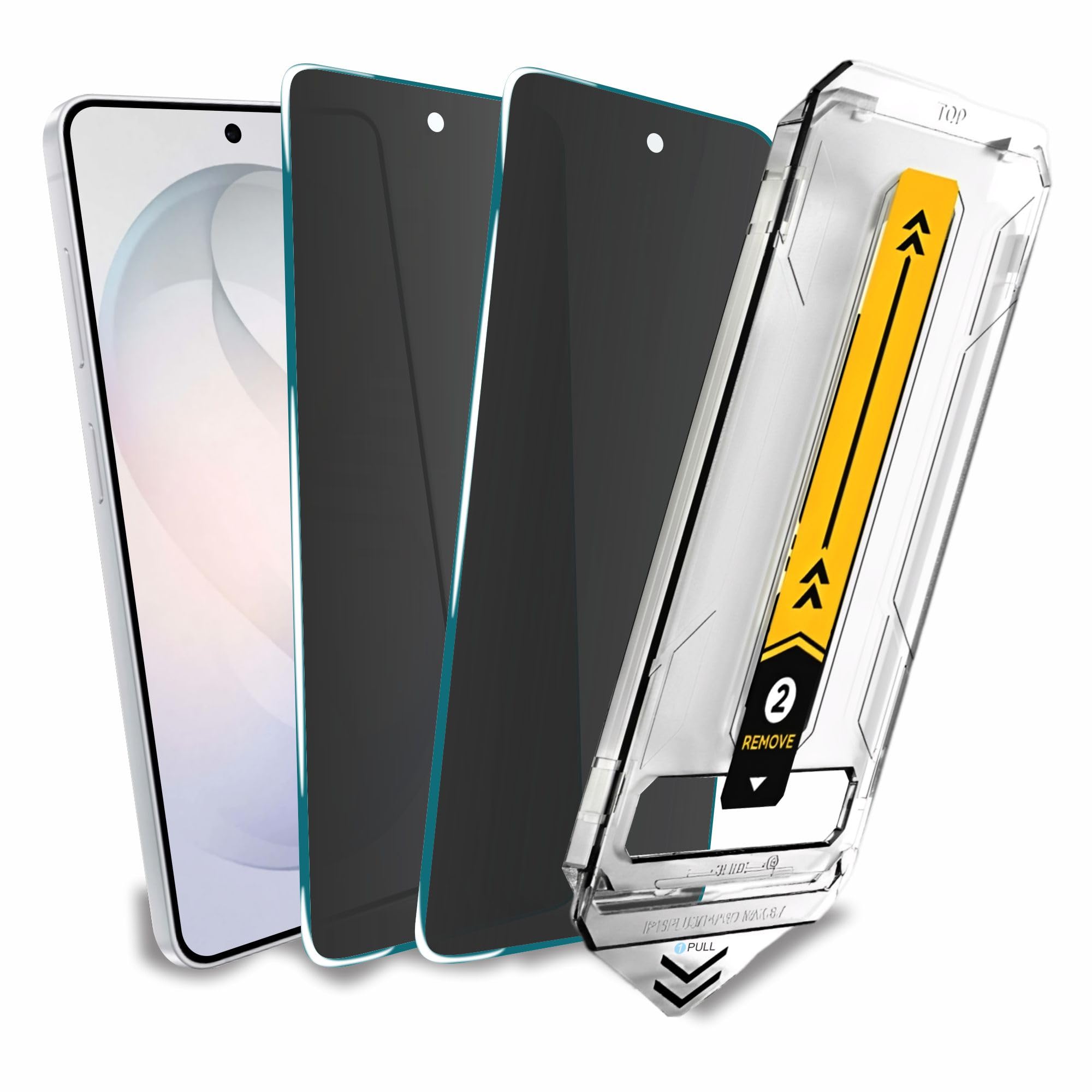 Affix 2 Pack for Privacy Samsung Galaxy S26 Tempered Glass, Screen Protector Guard with Easy Fix Installation Tool, 9H Hardness Shatterproof, HD Clear Scratch Resistant-image-18